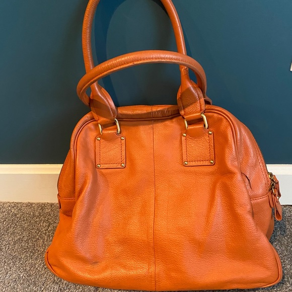 Emma Fox Golden Orange Leather Bag - Picture 2 of 8